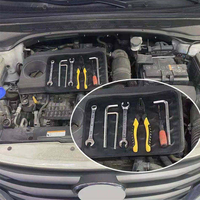 Ensemble de 4 supports magnétiques flexibles pour outils, tapis antidérapant, outil de réparation automobile professionnel antidérapant pour garage, atelier et réparation automobile