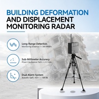 Radar Deformasi Android 12 10,1 Inci D300 Layar 1920x1200 Monitor 0,1mm 300m 10Hz Kamera Keamanan Bangunan Real-time