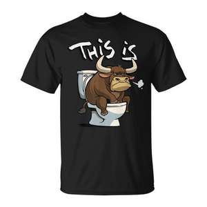 Camiseta con estampado de toro en el baño: This Is Bullshit Angry Bull - Product Image 1