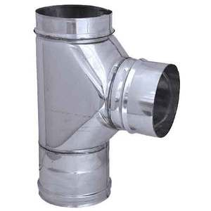 Connecteur TEE en acier au carbone 90 ° 130-130-130 pour tuyau de 20mm, fer et matière plastique pour les techniques de coulée d'eau et d'irrigation - Product Image 1