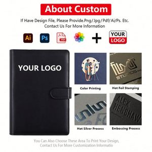 Cubierta de Cuero para Planificador de Presupuesto, Recargable, A5/A6, 6 Anillas, Hojas Sueltas, Organizador de Efectivo, Diario, Regalo - Product Image 2