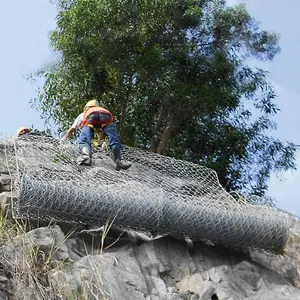 2.7Mm Galfan Draad Flexibele Helling Bescherming Sns Touw Mesh Netto Rock Vallende Net