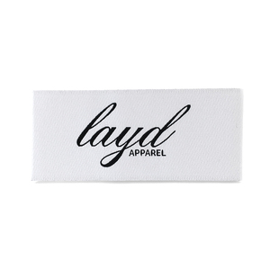 Độ Nét Cao Thanh Lịch Riêng Tư Trắng Đen May Taggs Bên Trong Quần Áo Cổ Tag Dệt Nhãn - Product Image 2