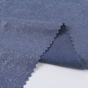 Tissu <span class=keywords><strong>textile</strong></span> extensible à une face, <span class=keywords><strong>flocage</strong></span> bon marché, feuille rose, microfibre de polyester, daim, tissu pour vêtements - Product Image 4
