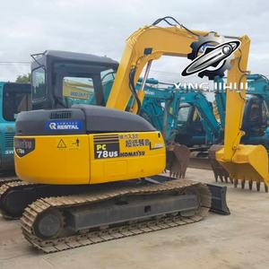 Excavatrice d'occasion Komatsu 78US-6, marque japonaise d'origine, 7 tonnes, petite taille, sur chenilles en caoutchouc. - Product Image 2