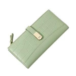 TAOMICMIC bayanlar cüzdan kadın çanta yeni ins moda öğrenci sevimli fermuar pu cüzdan versiyonu basit uzun iki kat kadın çanta