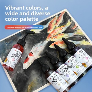Artriink 46 Colori Pennarelli Colorati per Bambini 50ml/flacone Inchiostro di Ricarica per Pennarelli ad Acqua Monocolore Non Cancellabile - Product Image 2