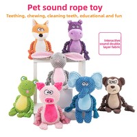 Jouet pour chien en corde de coton pelucheux et couineur, fournitures pour animaux de compagnie