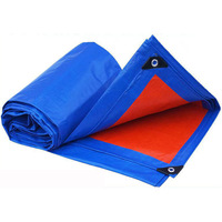 Bâche en PE tissée HDPE imperméable avec revêtement LDPE 180 g/m² 3x4m 4x5m 10x8m Bleu Orange pour extérieur