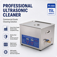 Limpiador Ultrasónico Digital Comercial de 15L Directo de Fábrica, Máquina de Limpieza para Piezas Metálicas Pequeñas, Herramientas y Piezas de Precisión