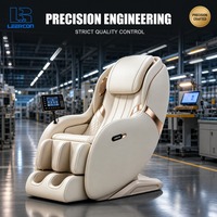 Fauteuil de massage compact LEERCON, gain de place, avec deux repose-pieds et sections de repose-mollets pour des séances de relaxation corporelle complètes