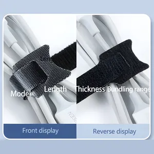 Cordon de serrage de ceinture élastique à boucle et crochet en nylon avec velcroes pour produits sportifs