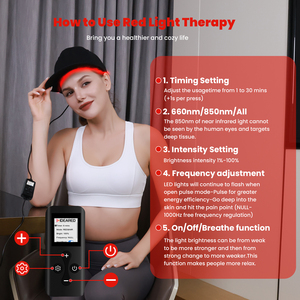 Y tế cấp ideatherapy 660nm 850nm điều trị Led <span class=keywords><strong>Red</strong></span> hồng ngoại liệu pháp ánh sáng hat <span class=keywords><strong>Red</strong></span> <span class=keywords><strong>Light</strong></span> cap cho tóc - Product Image 3