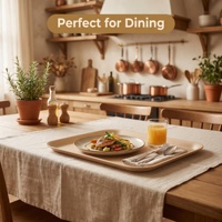 Plateau de service en bambou de qualité alimentaire pour cantine, plateau de cuisson intelligent pour thé avec impression personnalisée pour hôtels et usage domestique