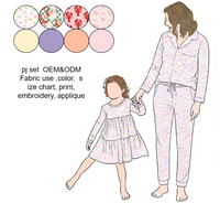 Ensemble pyjama deux pièces pour femme à motif floral, haut à manches longues avec col à revers et boutons, pantalon long à cordon de serrage, doux, pour le sommeil et la détente quotidienne des enfants