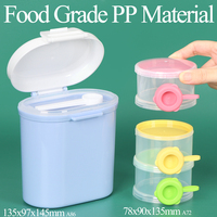 SUNSHING Boîte de rangement suspendue pour préparations pour bébés avec boucle en silicone, cuillère intégrée, racloir, échelle graduée transparente, boîte à lait en poudre, pot de voyage pour aliments infantiles