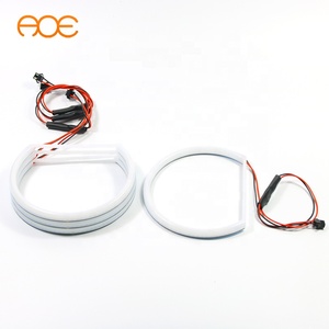 Alta calidad Super brillante para <span class=keywords><strong>BMW</strong></span> <span class=keywords><strong>E46</strong></span> <span class=keywords><strong>faros</strong></span> halógenos sin proyector LED algodón <span class=keywords><strong>Angel</strong></span> Eyes Halo anillos Kit - Product Image 5