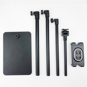 Support de sol universel de qualité supérieure, réglable en hauteur, avec tube d'extension en métal, base carrée antidérapante, <span class=keywords><strong>pour</strong></span> téléphone portable et <span class=keywords><strong>tablette</strong></span> - Product Image 4