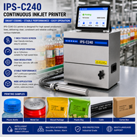 Imprimante à jet d'encre continu industrielle haute vitesse DF-C240 pour le codage de la date d'expiration des boîtes et des bouteilles