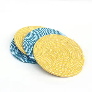 European Style Round Handmade Heat-Resistant Cotton String Woven Dog Toy Cotton Rope Frisbee