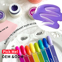Gel à ongles en pot hautement pigmenté YezeColour, marque privée, OEM, ODM, approvisionnement en gros, couleurs vives pour les salons de manucure