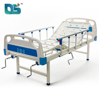 Cama Hospitalaria Manual Ajustable de Tres Funciones con Manivela y Baño Integrado para Ancianos, Mobiliario para Hospitales y Clínicas