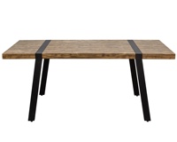 Table à Manger Extensible Rectangulaire en Noyer et Chêne de Style Mid-Century pour 6, 8 ou 10 Personnes, Meuble Idéal pour la Maison ou l'Hôtel
