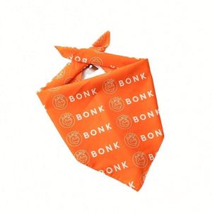 2024 Hot Selling Promotional <b>Gift</b> Simulated Cotton Printed Cute Pet Dog square Scarf - Product Image 1