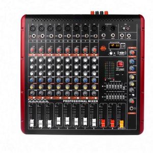 AOSHEN - Amplificador de Potencia Profesional de 2x350 W, 8/12 Canales, 16 DSP, Mezclador USB, Micrófono Inalámbrico Dual, Material Metálico - Product Image 3
