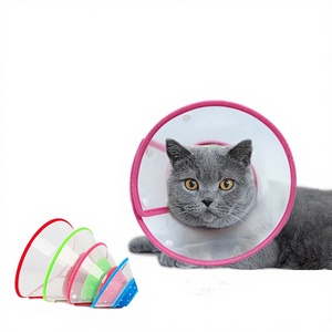 Collar Protector Ajustable para Perros y Gatos, de Plástico con Borde Suave, Anti-Mordidas, para la Recuperación de Heridas - Product Image 1