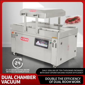 เครื่องซีลสูญญากาศแบบสองห้อง รุ่น DZ-700/2SB สำหรับบรรจุภัณฑ์ฟิล์มฟอยล์ ซองฟิล์ม สำหรับซีลเนื้อสัตว์และอาหาร - Product Image 3