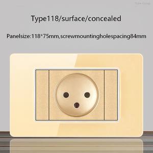 Panel de vidrio templado de cuatro colores, estándar israelí, con interruptor de lámpara de pared de carga rápida USB tipo C, módulo de teléfono y TV satelital. - Product Image 3