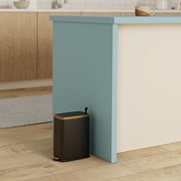 Poubelle à pédale BX en acier inoxydable 18/8 de 6 L/1,6 gal avec couvercle, poubelle à pédale fine avec fermeture douce pour salle de bain, bureau