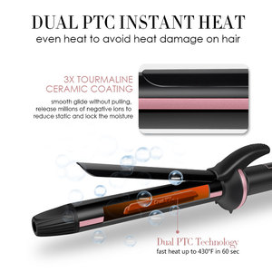2021 <span class=keywords><strong>meilleur</strong></span> vendeur 2 en 1 LCD titane cheveux <span class=keywords><strong>fer</strong></span> <span class=keywords><strong>à</strong></span> friser nouvelle technologie Double PTC chauffage rapide <span class=keywords><strong>fer</strong></span> <span class=keywords><strong>à</strong></span> friser - Product Image 4
