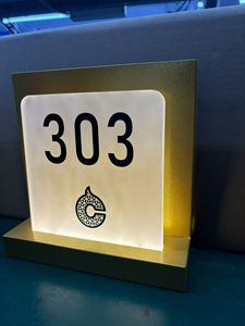 Placa <span class=keywords><strong>de</strong></span> Identificación <span class=keywords><strong>de</strong></span> Puerta Moderna OEM Extra Grande <span class=keywords><strong>de</strong></span> Acero Inoxidable con Números <span class=keywords><strong>de</strong></span> Casa LED Luminosos, Ecológica y Resistente al Agua - Product Image 2