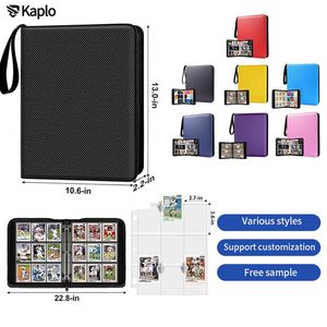 FUXI - Carpeta de piel sintética para 900 tarjetas coleccionables, álbum con cremallera, para tarjetas TCG y deportivas, tarjetero, tarjetero de doble cara - Product Image 2