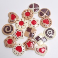 100 pièces mini cabochons en résine, motifs gâteau de la Saint-Valentin, pour scrapbooking DIY, décoration créative pour coques de téléphone et bijoux, accessoires à dos plat