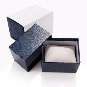 Caja Rectangular de Papel para Reloj con Almohadilla Interior de Algodón, Cierre a Presión, Estuche Protector para Reloj de Pulsera y Joyería - Product Image 2