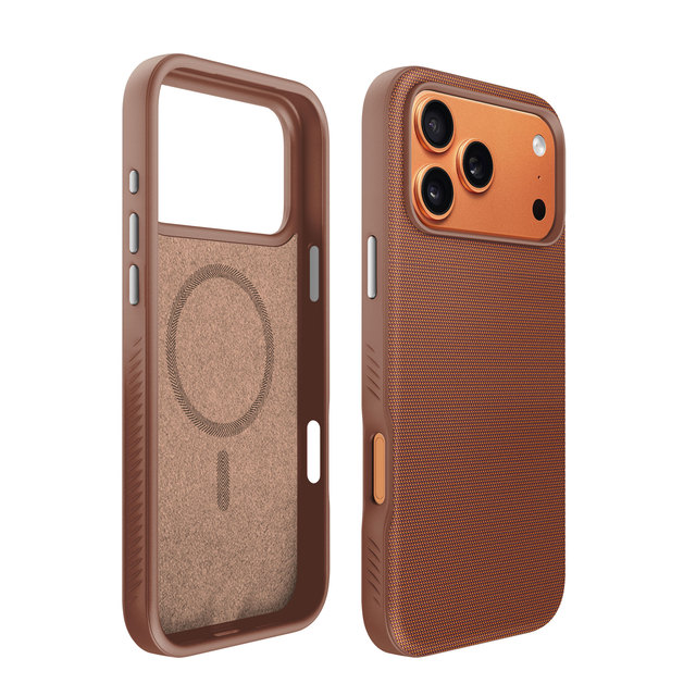 MagWeave Magnetic Case for iPhone 17 Series Fabric Texture PC+TPU Cover with Alloy Buttons & N52 Strong Magnets