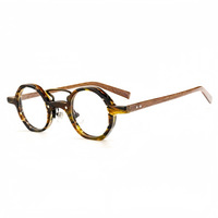 Marcos de acetato retro de diseñador hechos a mano, pequeños bordes anchos, gafas ligeras clásicas sólidas, marcos de gafas