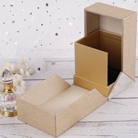 Boîte Cadeau Rigide Rectangulaire de Luxe en Papier Nacré Doré, Double Porte, Élégante, Gaufrée, Impression UV, pour Flacon de Parfum en Verre 30ml