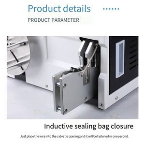 Máquina Eléctrica CNC Semiautomática para Atar, Sujetar y Sellar Cables, Pan, Piruletas y Snacks Individuales con Cierre de Alambre Dorado - Product Image 3