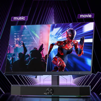 USB PC Lumière LED Plein Écran Filaire Ordinateur Stéréo De Bureau cyboris bluetooth Haut-Parleur Avec DJ Subwoofer gaming Sound Box