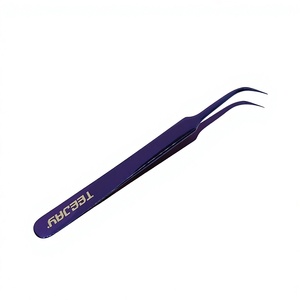 Ensemble de faux-cils, titane, violet, cravate professionnelle pour Extension de cils, outil de levage de cils, testé à la main, outils de beauté, 10 pièces - Product Image 1