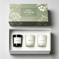 Boîte d'emballage de luxe de haute qualité avec logo personnalisé pour coffret cadeau de trois bougies, boîte d'emballage pour kit cosmétique, boîte en papier