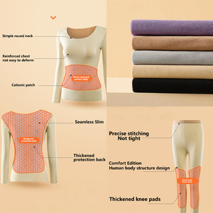<span class=keywords><strong>Ropa</strong></span> interior <span class=keywords><strong>térmica</strong></span> para hombre y mujer, <span class=keywords><strong>ropa</strong></span> de invierno sin costuras gruesa de doble capa, lencería cálida, conjunto de 2 piezas - Product Image 5