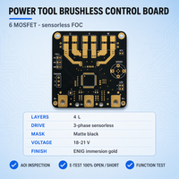 Carte de contrôle sans balais pour outils électriques (PCB nu) - Service de conception de systèmes de moteurs électroniques multicouches BLDC et assemblage PCBA personnalisé