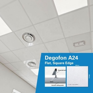 Plaques <span class=keywords><strong>de</strong></span> plafond suspendu acoustiques, faux plafonds, système <span class=keywords><strong>de</strong></span> grille, panneaux <span class=keywords><strong>d</strong></span>écoratifs insonorisants en fibro-<span class=keywords><strong>ciment</strong></span>, laine minérale, roche - Product Image 3