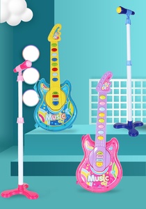 Juego de Guitarra Eléctrica de Juguete para Niños al por Mayor con Soporte y Micrófono, Instrumento Musical de Juguete para Niños - Product Image 3