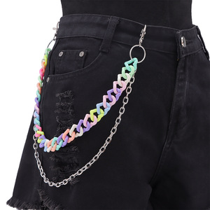 Chaîne de taille en résine double couche couleur bonbon Yueli pour pantalon, accessoire de mode pour usage quotidien - Product Image 4